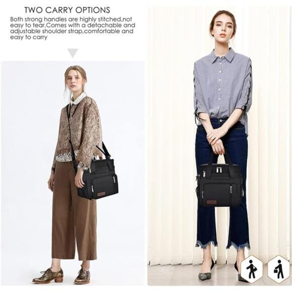 Lunch Bag & Lunch Box for Men Women Double Deck - Leakproof Insulated - Picture 3 of 7